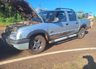 Colisão traseira mobiliza Polícia Militar Rodoviária no Oeste