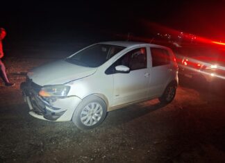 Saída de pista seguida de choque é registrada no Oeste durante a noite