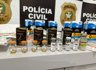 Trio é preso por venda ilegal de anabolizantes após cliente quase morrer em SC