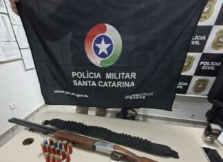 Mulher denuncia ameaças e homem acaba preso com arma de fogo no Oeste Catarinense