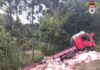 Saída de pista seguida de capotamento é registrada em Santa Catarina