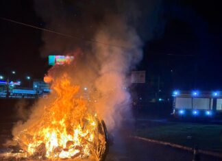 Motorista morre carbonizado após carro pegar fogo na marginal da BR-101