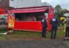Bombeiros controlam incêndio em contêiner comercial no Oeste Catarinense