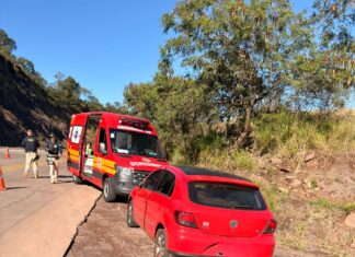 Homem fica ferido após atropelamento na BR-163, no Oeste de Santa Catarina