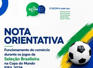 SICOM orienta sobre funcionamento dos estabelecimentos em jogos da Copa do Mundo