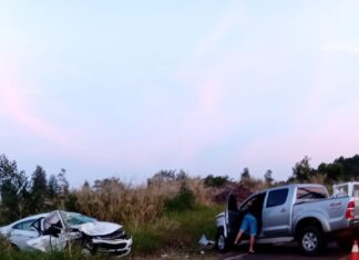 Jovem perde controle do carro e provoca colisão frontal que deixa quatro feridos