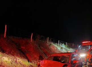Motorista fica preso às ferragens após colisão entre dois veículos no Oeste de SC