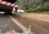 Caminhonete capota após perder o controle e atingir caminhão em Chapecó