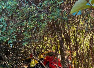 Motorista é resgatado após carro despencar em barranco de 40 metros na SC-155