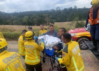 Homem desaparecido em mata de Rio Negrinho é encontrado com vida após mais de 24 horas de buscas