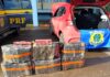 PRF apreende quase 100 quilos de maconha em carro e prende motorista no Oeste Catarinense