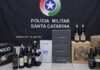 PM apreende 92 garrafas de vinho estrangeiro em abordagem em SC