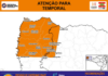 Defesa Civil emite alerta de temporal com granizo, ventos fortes e risco de alagamentos no Oeste de Santa Catarina