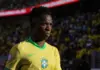 Com gol em todos os jogos até agora, Vini Jr busca feito raro em Copas