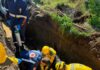 Trabalhador é resgatado após ficar soterrado em vala durante acidente de trabalho em Curitibanos