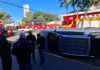 VÍDEO: Fiat Toro capota após colisão no Centro de Chapecó; acidente deixa apenas danos materiais