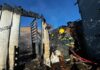 VÍDEO: Incêndio destrói casa onde moravam três famílias em Chapecó