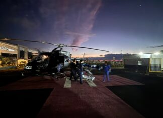 Helicóptero transporta paciente com infarto de Coronel Freitas para Chapecó em apenas oito minutos