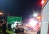 Colisão entre caminhão e carro deixa passageira ferida em rodovia de SC