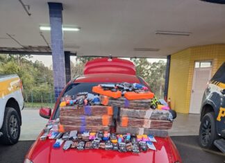 Operação integrada apreende 75,5 kg de maconha e prende três pessoas em SC