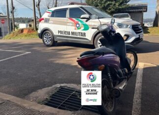 Polícia Militar recupera motocicleta furtada e prende jovem de 19 anos no Oeste Catarinense