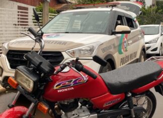 Polícia Militar recupera motocicleta furtada e prende homem por receptação no Oeste Catarinense
