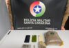 Polícia Militar prende três suspeitos e apreende mais de 800 gramas de maconha no Oeste Catarinense