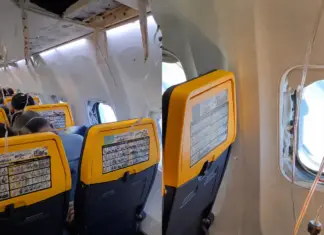 VÍDEO: Janela de avião da Raynair quebra e passageiro ser parcialmente sugado durante voo