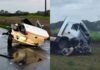 Quatro pessoas morrem após carro partir ao meio em colisão com carreta na BR-470 em SC