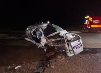 Motorista morre e duas mulheres ficam feridas em grave acidente na BR-163 no Oeste Catarinense