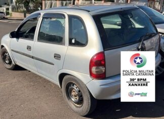 Acidente entre Corsa e Jetta deixa duas pessoas feridas em Xanxerê