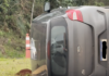 VÍDEO: Ford Ka tomba após acidente na SC-283, na entrada de Chapecó