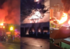 VÍDEO: Incêndio atinge casa de eventos durante festa e provoca evacuação em SC