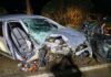Colisão frontal entre dois carros deixa seis vítimas na SC-355