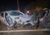 Colisão frontal entre dois carros deixa seis feridos na SC-355 em Videira