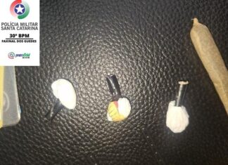Homem é preso com cocaína e maconha durante abordagem no Oeste Catarinense