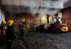 Incêndio atinge estufa com 63 m³ de madeira em SC