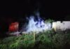 Casa de madeira é destruída por incêndio no Oeste Catarinense
