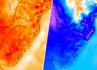 Massa de ar frio muda o tempo e traz de volta clima de inverno para o Sul do Brasil