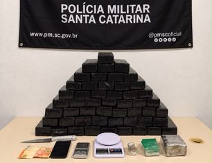 Polícia Militar apreende quase 38 kg de maconha em São José