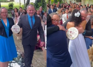 VÍDEO: Doador de medula surpreende noiva no casamento 14 anos após salvar sua vida