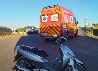 Duas mulheres ficam feridas após colisão frontal entre motos na BR-282, em Maravilha