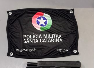 PMSC apreende pistola 9 mm e prende homem por porte ilegal em São Lourenço do Oeste