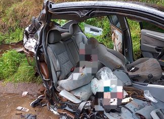 Acidente entre carro e caminhão deixa uma pessoa morta na SC-155