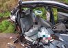 Acidente entre carro e caminhão deixa uma pessoa morta na SC-155