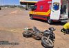 Motociclista fica ferido após colidir contra lateral de caminhão na BR-163