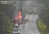 Incêndio em carreta mobiliza bombeiros na BR-376