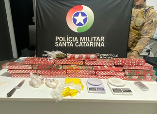Mais de 17 quilos de drogas são apreendidos no distrito de Marechal Bormann, em Chapecó