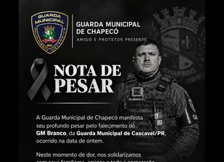 Guarda Municipal de Chapecó lamenta morte de agente da Guarda de Cascavel