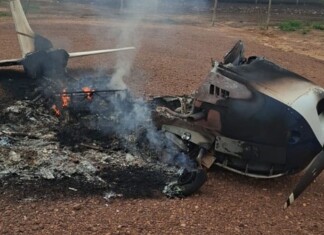 Avião é incendiado após tentativa de interceptação por caça da FAB em Mato Grosso